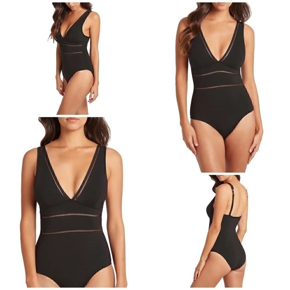 Sea Level Essentials Spliced One Piece Swimsuit 4 - Picture 4 of 11